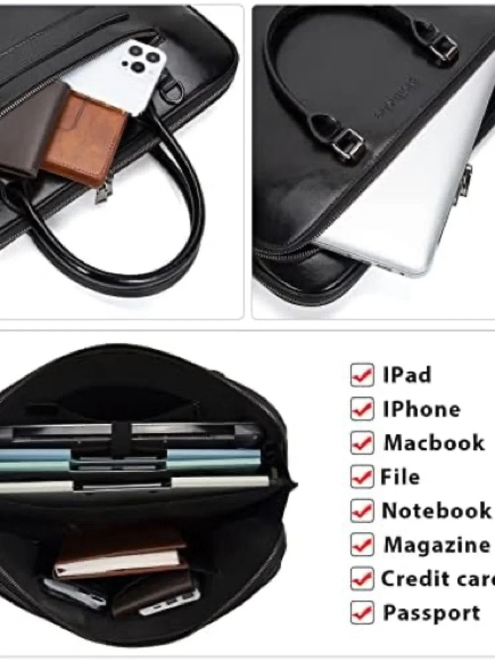 Blofinche Laptop Messenger shoulder bag leather new with tags